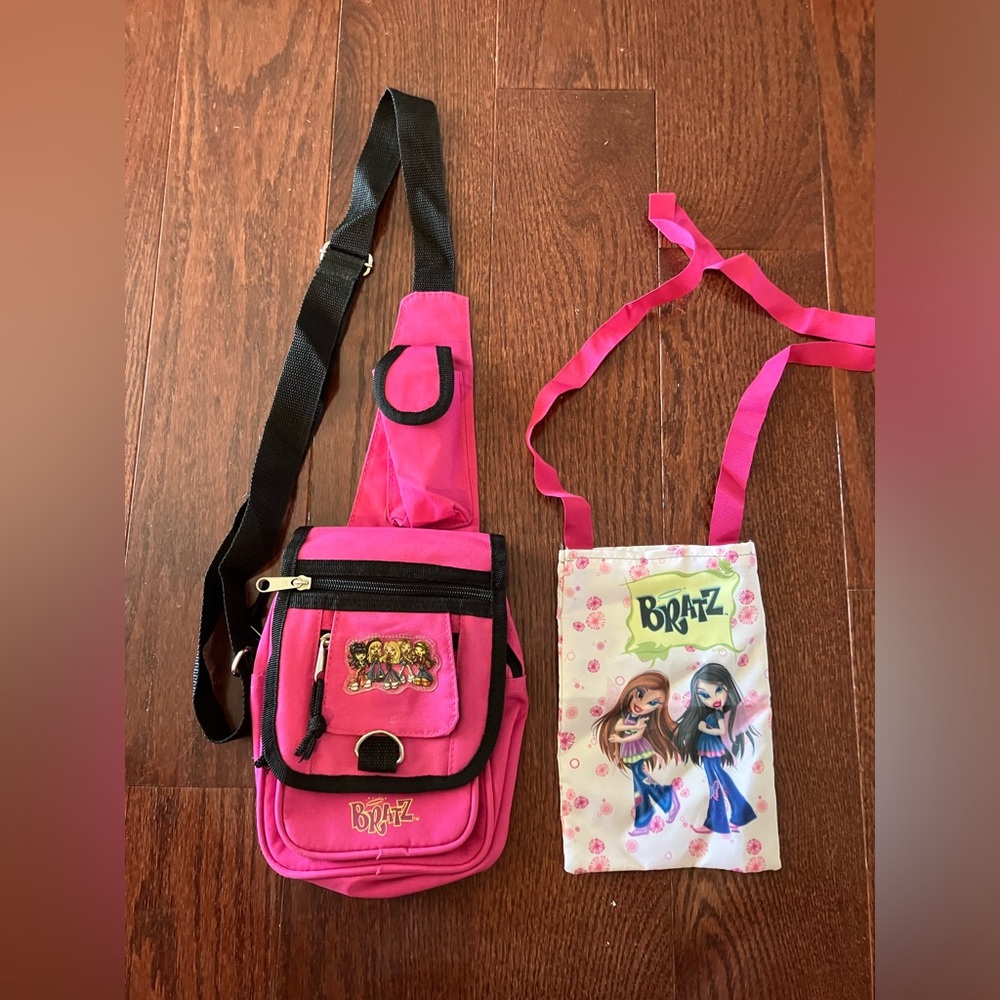 Y2K 2003 Bratz Pink Crossbody Bag and Bratz Doll Purse